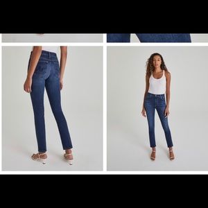 AG high rise slim fit straight jeans